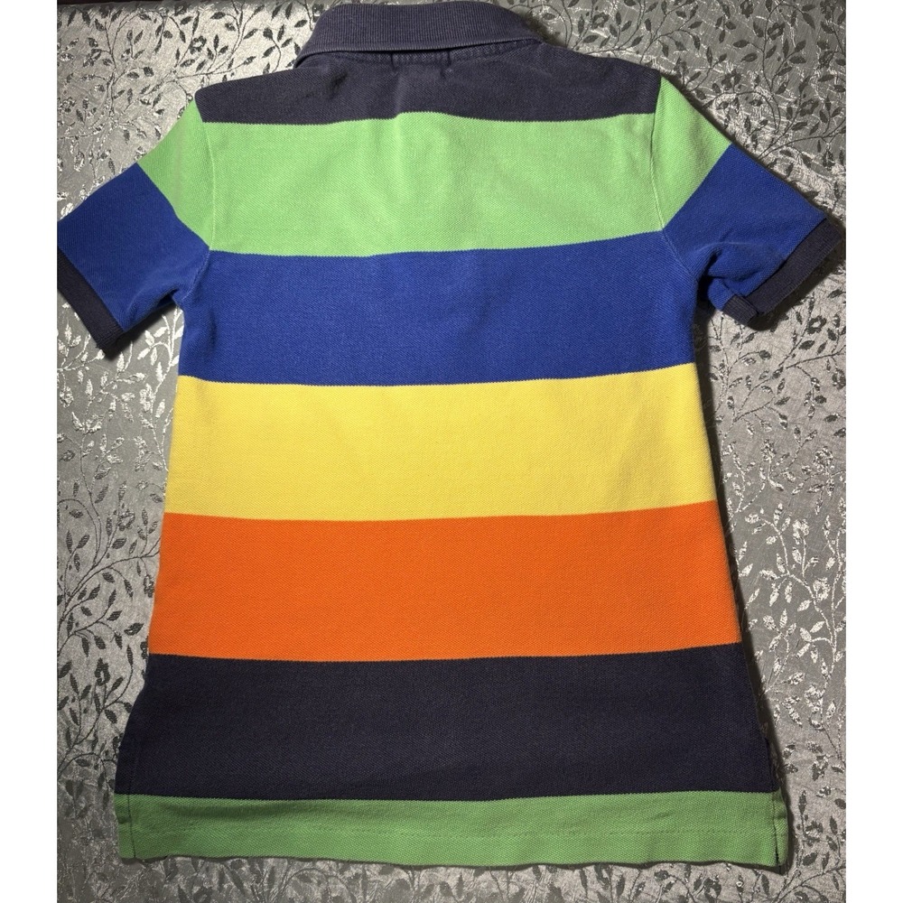 Polo Ralph Lauren Boys Size 7 Striped Short Sleeve Cotton Logo Polo Shirt - Picture 5 of 8
